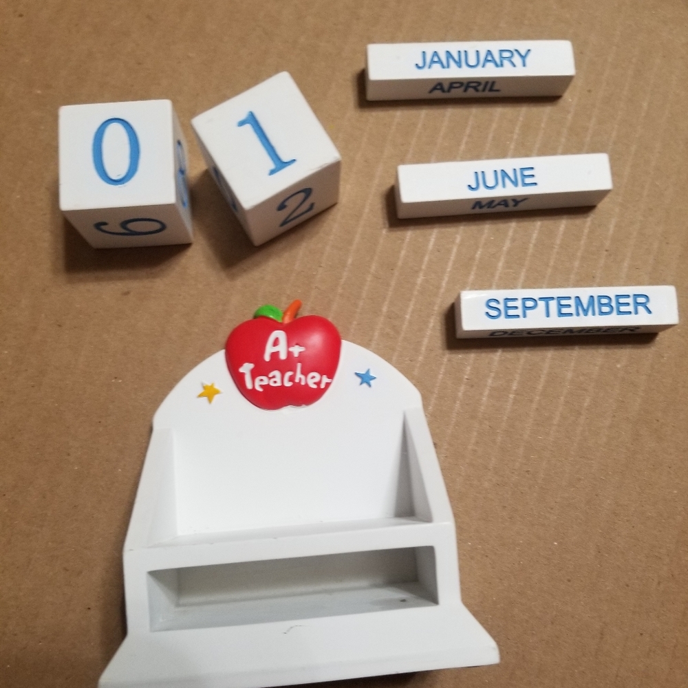Hallmark Block Calendar for Teacher gift, desktop perpetual desk calendar